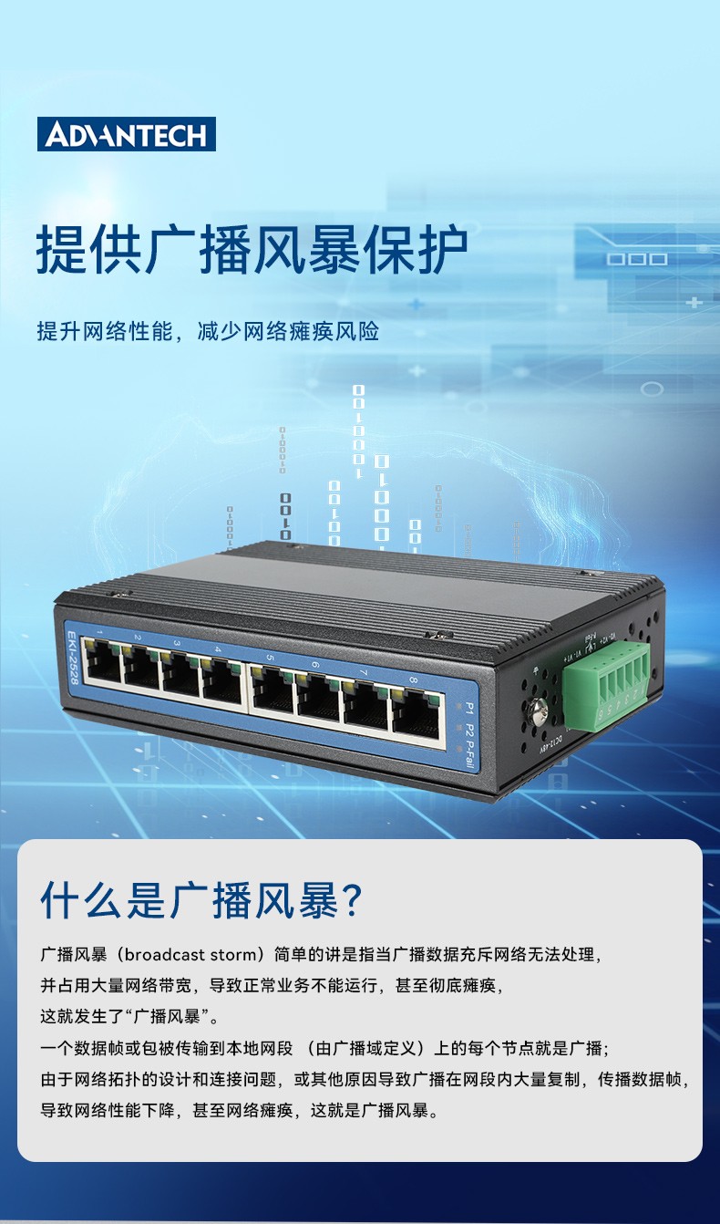 研華寬溫網(wǎng)口交換機,支持DIN導(dǎo)軌壁掛式安裝,EKI-2528-BE.jpg