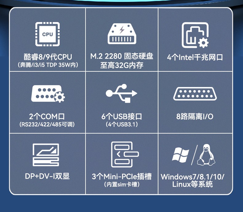 酷睿9代工控機(jī),嵌入式計(jì)算機(jī),無風(fēng)扇工控主機(jī),DTB-3004-H310.jpg