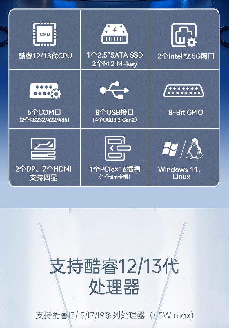 酷睿13代無風(fēng)扇工控機(jī),多屏4顯工控主機(jī)廠家,DTB-3291-Q670E.jpg
