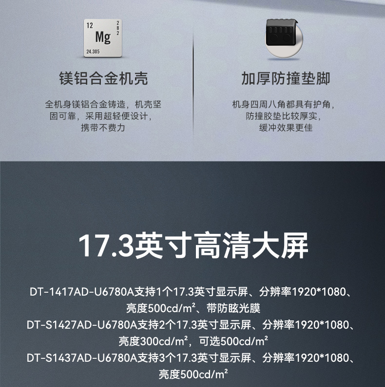 國產(chǎn)兆芯三屏工業(yè)便攜機(jī),17.3英寸加固計(jì)算機(jī)廠家,DT-S1437AD-U6780A.jpg