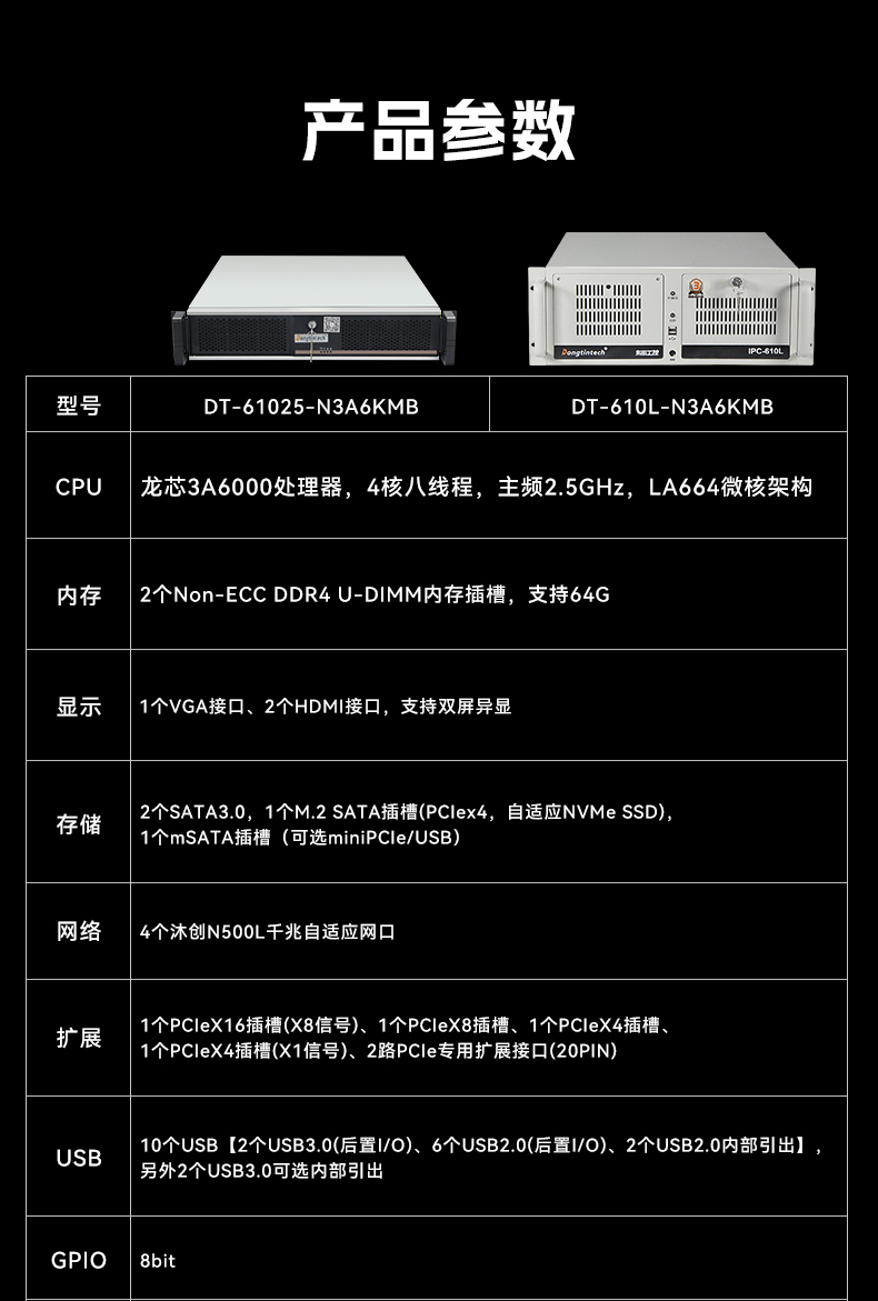 國產(chǎn)龍芯3a6000工控機(jī),UOS操作系統(tǒng)工業(yè)主機(jī),DT-61025-N3A6KMB.jpg